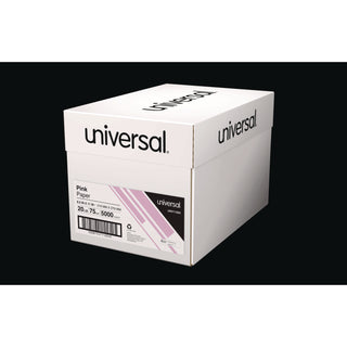 Universal® Deluxe Colored Paper, 20 lb Bond Weight, 8.5 x 11, Pink, 500/Ream (UNV11204)