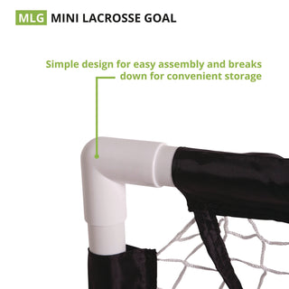 Champion Sports Mini Lacrosse Goal, 3 ft x 3 ft, 1.5" dia Frame (CSIMLG)