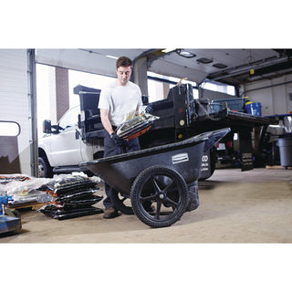 Rubbermaid® Commercial Big Wheel Agriculture Wheelbarrow, 300 lb Capacity, 32.75" x 58" x 28.25", Black (RCP5642BLA)