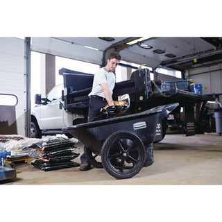 Rubbermaid® Commercial Big Wheel Agriculture Wheelbarrow, 300 lb Capacity, 32.75" x 58" x 28.25", Black (RCP5642BLA)