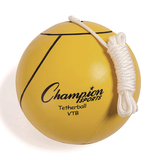 Champion Sports Deluxe Tether Ball Set, Tetherball/102" Cord/(4) 24" Telescoping Poles/Carry Bag/Pump with Needle (CSIDTBSET)