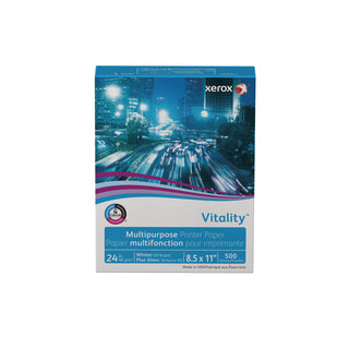Xerox® Vitality Multipurpose Print Paper, 92 Bright, 24lb, 8.5 x 11, White, 500/Ream (XER3R2531)
