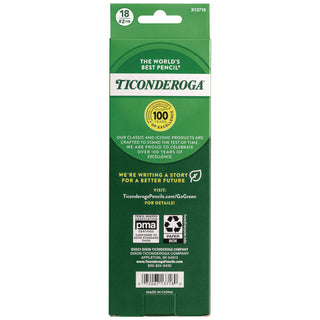 Ticonderoga® Pre-Sharpened Pencil, 2.2 mm, HB (#2), Black Lead, Pastel Assorted Barrel, 18/Pack (DIXX13718)