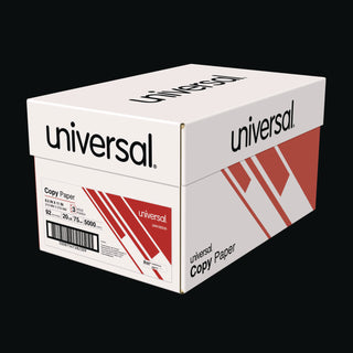 Universal® Copy Paper, 92 Bright, 3-Hole, 20 lb Bond Weight, 8.5 x 11, White, 500 Sheets/Ream, 10 Reams/Carton (UNV28230)