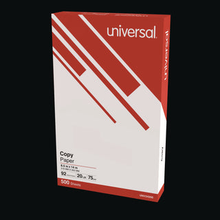 Universal® Legal Size Copy Paper, 92 Bright, 20 lb Bond Weight, 8.5 x 14, White, 500 Sheets/Ream, 10 Reams/Carton (UNV24200)