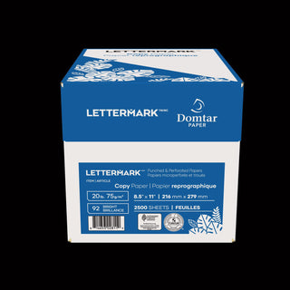 Lettermark™ Custom Cut-Sheet Copy Paper, 92 Bright, Micro-Perforated 3.5" from Bottom, 24 lb Bond Weight, 8.5 x 11, White, 500/Ream (DMR8833RM)