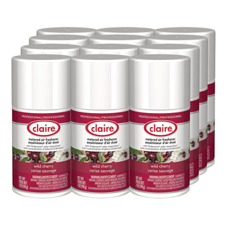 Claire® Metered Air Freshener, Cherry Scent, 7 oz Aerosol Spray, 12/Carton (CGC107)