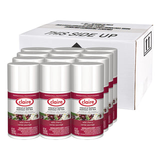 Claire® Metered Air Freshener, Cherry Scent, 7 oz Aerosol Spray, 12/Carton (CGC107)