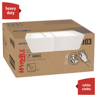 WypAll® X50 Foodservice Towels, 1/4 Fold, 23.5 x 12.5, White, 200/Carton (KCC06053)