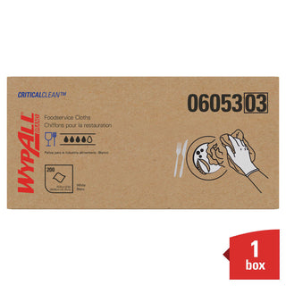 WypAll® X50 Foodservice Towels, 1/4 Fold, 23.5 x 12.5, White, 200/Carton (KCC06053)