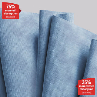 WypAll® X90 Cloths, Jumbo Roll, 2-Ply, 11.1 x 13.4, Denim Blue, 450/Roll (KCC12889)