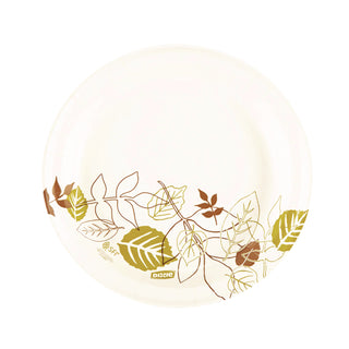 Dixie® Pathways Soak-Proof Shield Mediumweight Paper Plates, 8 1/2", Grn/Burg, 125/Pk (DXEUX9WSPK) (DXEUX9WSPK)