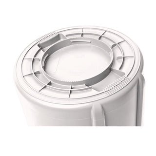 Rubbermaid® Commercial Vented Round Brute Container, 20 gal, Plastic, White (2620WH)