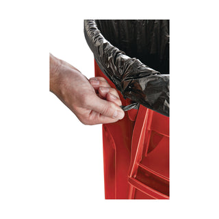 Rubbermaid® Commercial Vented Round Brute Container, 32 gal, Plastic, Red (2632RD)