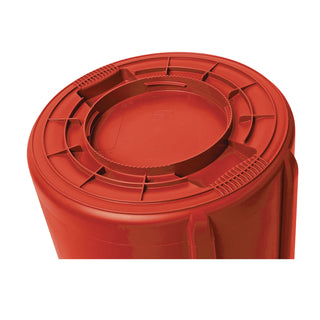 Rubbermaid® Commercial Vented Round Brute Container, 44 gal, Plastic, Red (RCP264360REDEA)