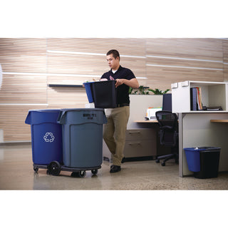 Rubbermaid® Commercial Brute Recycling Container, 32 gal, Polyethylene, Blue (RCP2632-06BLU)
