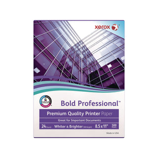 Xerox® Bold Professional Quality Paper, 98 Bright, 24lb, 8.5 x 11, White, 500/Ream (XER3R13038)