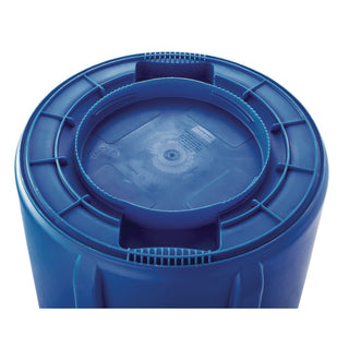 Rubbermaid® Commercial Vented Round Brute Container, 44 gal, Plastic, Blue (RCP2643-60BLU)