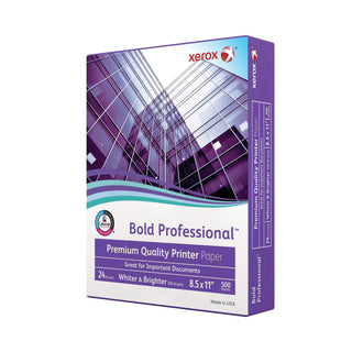Xerox® Bold Professional Quality Paper, 98 Bright, 24lb, 8.5 x 11, White, 500/Ream (XER3R13038)