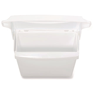 Rubbermaid® Commercial Sanitary Napkin Receptacle with Rigid Liner, Plastic, White (6140WH)