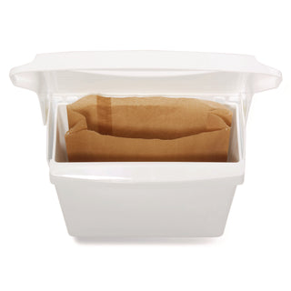 Rubbermaid® Commercial Sanitary Napkin Receptacle with Rigid Liner, Plastic, White (6140WH)