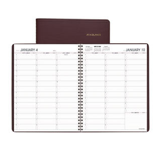 AT-A-GLANCE® Weekly Appointment Book, 11 x 8.25, Winestone Cover, 13-Month: Jan 2025 to Jan 2026 (AAG7095050)