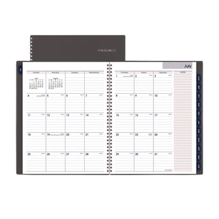 AT-A-GLANCE® DayMinder Academic Weekly/Monthly Desktop Planner, 11 x 8.5, Charcoal Cover, 12-Month (July to June): 2024 to 2025 (AAGAYC52045)
