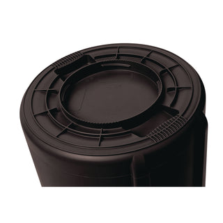 Rubbermaid® Commercial Brute Vented Trash Receptacle, Round, 44 gal, Black (RCP2643-60BLA)