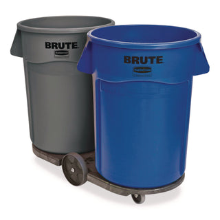 Rubbermaid® Commercial Vented Round Brute Container, 32 gal, Plastic, Blue (2632BL)