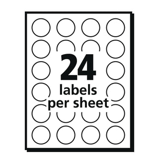 Avery® Printable Self-Adhesive Removable Color-Coding Labels, 0.75" dia., Green, 24/Sheet, 42 Sheets/Pack (AVE05463)
