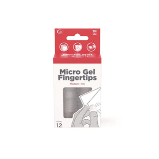 LEE Micro-Gel Fingertips, Size 11.5, Medium, Clear, 12/Pack (LEE41050)