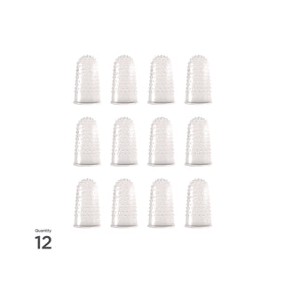 LEE Micro-Gel Fingertips, Size 11.5, Medium, Clear, 12/Pack (LEE41050)