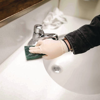 GloveWorks® by AMMEX® Extra Thick Latex Disposable Gloves, Powder-Free, Small, 6 mil Thick, 9.5" Long, Ivory, 100/Box, 10 Boxes/Carton (AXCILHD42100)