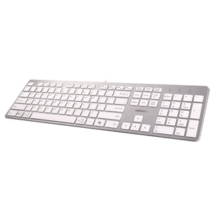 Adesso AKB-730UW Keyboard, Silver/White (ADEAKB730UW)
