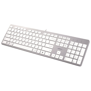 Adesso AKB-730UW Keyboard, Silver/White (ADEAKB730UW)