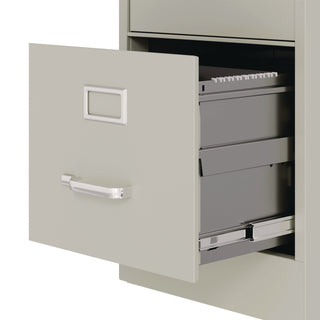 Alera® Two-Drawer Economy Vertical File, 2 Letter-Size File Drawers, Light Gray, 15" x 25" x 28.38" (ALEHVF1529LG)