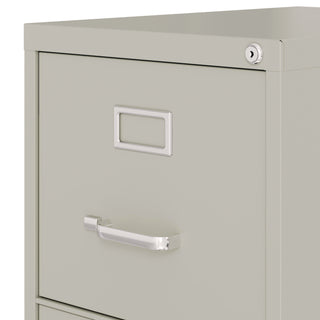 Alera® Two-Drawer Economy Vertical File, 2 Letter-Size File Drawers, Light Gray, 15" x 25" x 28.38" (ALEHVF1529LG)