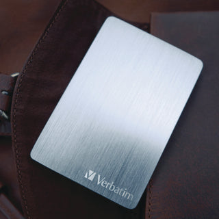Verbatim® Store n’ Go ALU Slim Portable Hard Drive, 1 TB, USB 3.2 Gen 1, Silver (VER53663)