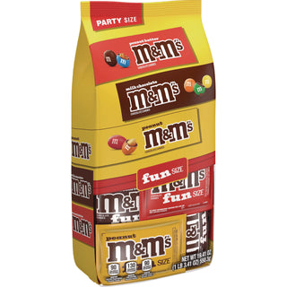 M & M's® M and M'S Milk Chocolate, Peanut and Peanut Butter Variety Pack Fun Size Chocolate Candy Assortment, 19.41 oz Bag (MNM59878)