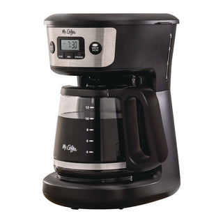 Mr. Coffee® 12-Cup Programmable Coffee Maker, Black/Stainless Steel (JAR2176620)