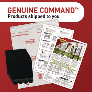 Command™ Picture Hanging Strips, Large, Removable, Holds up to 16 lbs per 4 Pairs, 20 Strip Pairs/Pack (MMM17206BLK20NA)