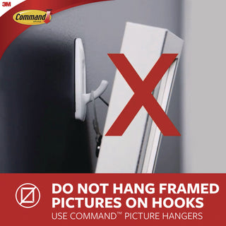 Command™ X-Large Utility Hooks, Plastic, White, 10 lb Capacity, 2 Hooks and 6 Strips/Pack (MMM170102ES)
