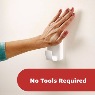 Command™ X-large Utility Hooks, Plastic, White, 15 lb Capacity, 2 Hooks and 8 Strips/Pack (MMM170112ES)