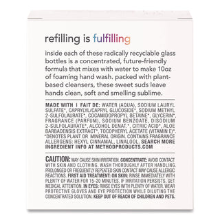 Method® Refill + Reuse Foaming Hand Soap Refill, Sea Minerals, 1 oz Refill Bottle, 2/Pack (MTH356009)