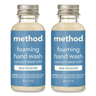 Method® Refill + Reuse Foaming Hand Soap Refill, Sea Minerals, 1 oz Refill Bottle, 2/Pack (MTH356009)