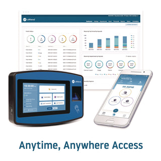 uAttend™ Biometric Fingerprint Touch Tablet Time Clock System, Unlimited Employees, Black/Blue (PPZ2500)