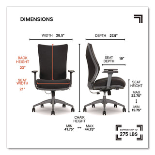 Sharper Image® Revive Shiatsu Ergonomic Mesh Swivel Massage Chair, Supports Up to 275 lbs, 19.75" to 22.75" Seat Height, Black Seat/Back (SBI60097BLK)
