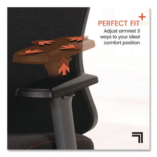 Sharper Image® Revive Shiatsu Ergonomic Mesh Swivel Massage Chair, Supports Up to 275 lbs, 19.75" to 22.75" Seat Height, Black Seat/Back (SBI60097BLK)