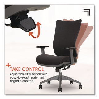 Sharper Image® Revive Shiatsu Ergonomic Mesh Swivel Massage Chair, Supports Up to 275 lbs, 19.75" to 22.75" Seat Height, Black Seat/Back (SBI60097BLK)