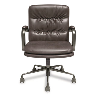 Union & Scale™ Industria 3-40C Bonded Leather Swivel Manager Chair, Supports Up to 275 lbs, 18.31" to 22.05" Seat Height, Gray Seat/Back (UOSUN61643CC)
